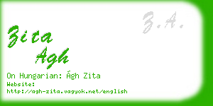 zita agh business card