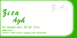 zita agh business card